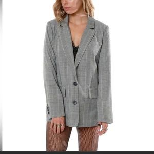 LUSH Plaid blazer